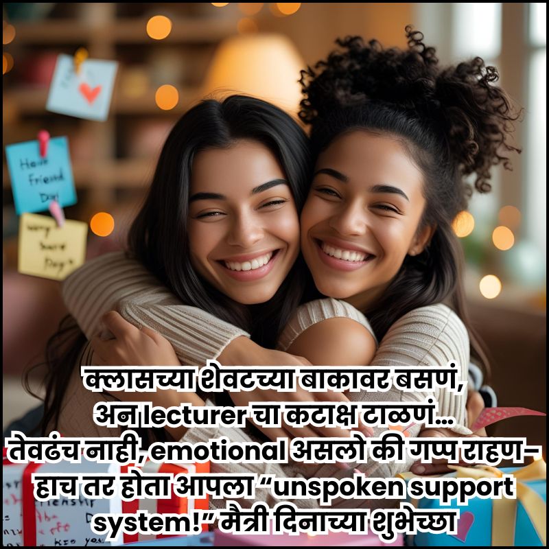 Happy Friendship Day Wishes In Marathi Image | मैत्री दिनाच्या शुभेच्छा फोटो 2