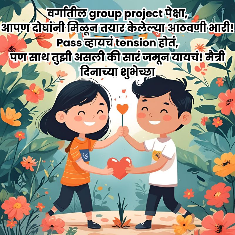 Happy Friendship Day Wishes In Marathi Image | मैत्री दिनाच्या शुभेच्छा फोटो 3