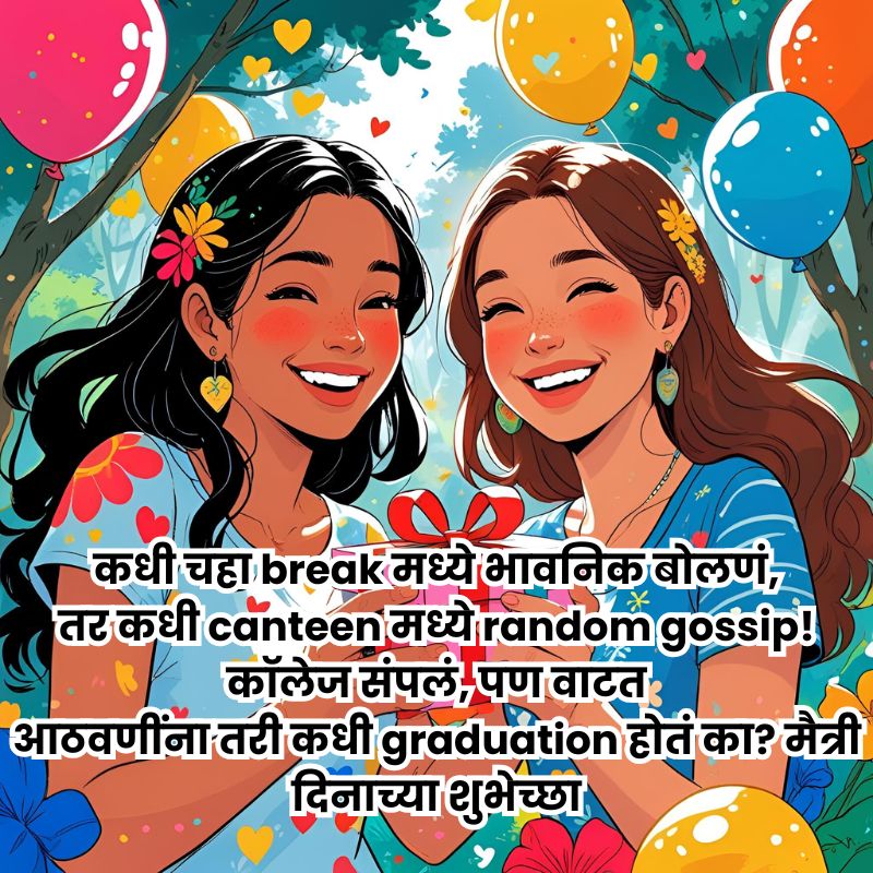 Happy Friendship Day Wishes In Marathi Image | मैत्री दिनाच्या शुभेच्छा फोटो 5