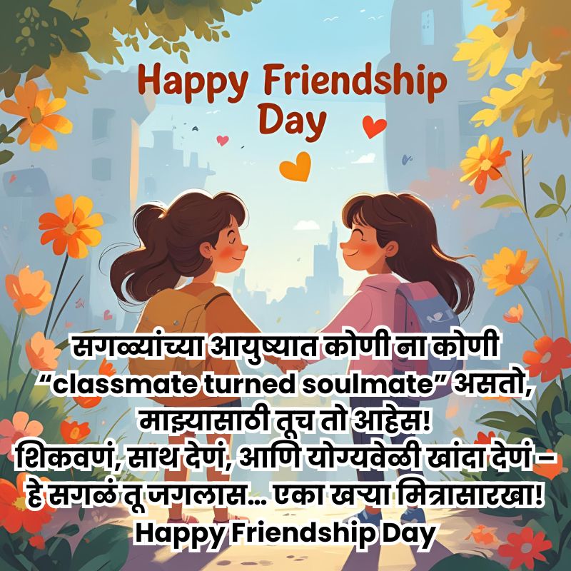 Happy Friendship Day Wishes In Marathi Image | मैत्री दिनाच्या शुभेच्छा फोटो 8